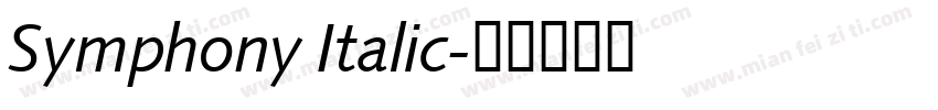 Symphony Italic字体转换